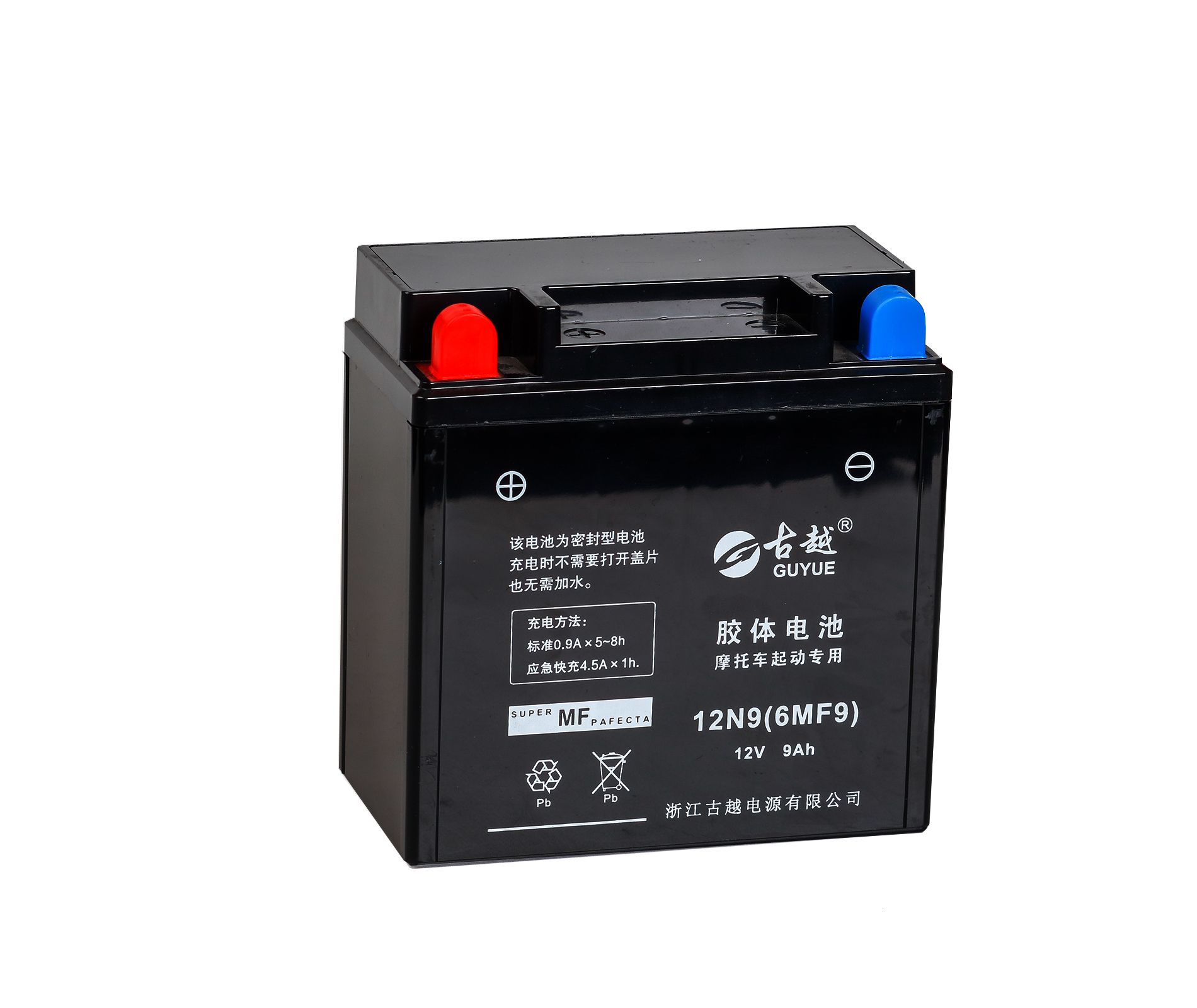 膠體摩托車電池 6MF9 - GEL